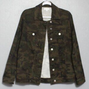 Abound dark camo stretch cotton denim jacket